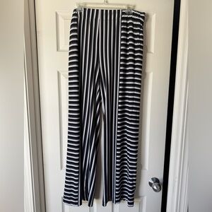 INC International Concepts Black and White Wide Leg Pants